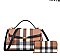 2 in 1 Plaid Pad-Lock Monogram Satchel Set