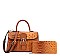 2 in 1 Crocodile Flap Satchel - Wallet Set