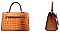 2 in 1 Crocodile Flap Satchel - Wallet Set