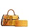 2 in 1 Crocodile Flap Satchel - Wallet Set