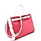 Faux-Fur Detail 2-Way Belted Satchel MH-896D