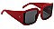 PACK OF 12 SQUARE FRAME ACCENTED THICK SUNGLASSES