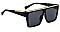 PACK OF 12 ACCENTED SQUARE POLYMER SUNGLASSES