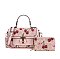 Cherry Flap Satchel Set -2-in-1