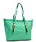 METAL BELT ACCENT SOFT TOUCH TOTE