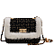 STYLISH FUR ACCENT SHOULDER CROSS BODY BAG