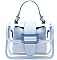 Buckle Accent Clear Transparent 2 in 1 Shoulder Satchel Bag