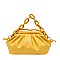 LARGE SIZE LINKED CHAIN FANCY SATCHEL SHOULDER BAG