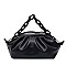 LARGE SIZE LINKED CHAIN FANCY SATCHEL SHOULDER BAG