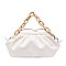 LARGE SIZE LINKED CHAIN FANCY SATCHEL SHOULDER BAG