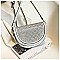 Crystal Rhinestone Round Shape Flap Cross-Body