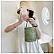 CROCODILE PRINT BUCKET SATCHEL - CROSS-BODY