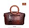 Crocodile Round Top Handle Quality Satchel