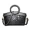 Crocodile Round Top Handle Quality Satchel