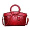 Crocodile Round Top Handle Quality Satchel