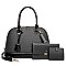3 IN 1 Ostrich Dome Satchel Set