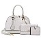 3 IN 1 Ostrich Dome Satchel Set