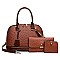 3 IN 1 Ostrich Dome Satchel Set