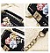 3D Flower-Pearl Design Chain Accent Satchel