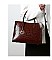 3 in 1 Patent Crocodile Glossy Satchel Set