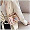 3D Flower-Pearl Design Chain Accent Satchel