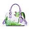 Dome Flower Printed Satchel