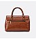 Crocodile Twist Lock Medium Size Satchel