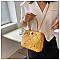 Gold Studded Twist Lock Satchel -Tote