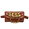 Crocodile Linked Chain Accent Flap Cross-Body