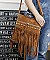 Studded Fringed Cross Body Bag