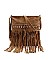 Studded Fringed Cross Body Bag