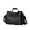 2 in 1 METAL HANDLE SATCHEL BAG & WALLET