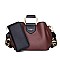 2 in 1 METAL HANDLE SATCHEL BAG & WALLET