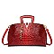 V & Key Accent Crocodile Top Handle Quality Satchel