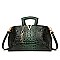 V & Key Accent Crocodile Top Handle Quality Satchel