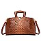 V & Key Accent Crocodile Top Handle Quality Satchel