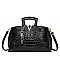 V & Key Accent Crocodile Top Handle Quality Satchel