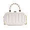 Boxy Shape Top Handle Satchel / Cross-Body Bag