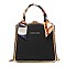 Scarfed Boxy Shape Fancy Satchel Boutique Bag