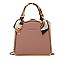 Scarfed Boxy Shape Fancy Satchel Boutique Bag