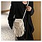 Flap Top Fringed Cross Body