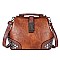 Stud Decorated Boston Doctor Shape Satchel