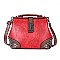 Stud Decorated Boston Doctor Shape Satchel