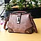 Stud Decorated Boston Doctor Shape Satchel