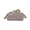 Stoned Metal Framed Clutch Shoulder Bag -Hot