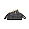 Stoned Metal Framed Clutch Shoulder Bag -Hot