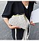 Stoned Metal Framed Clutch Shoulder Bag -Hot