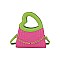 Heart-Shaped Handle Croc Satchel - Crossbody Bag