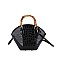 Crocodile Bamboo Handle Satchel