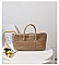 Stylish Natural Woven Draw String Tote